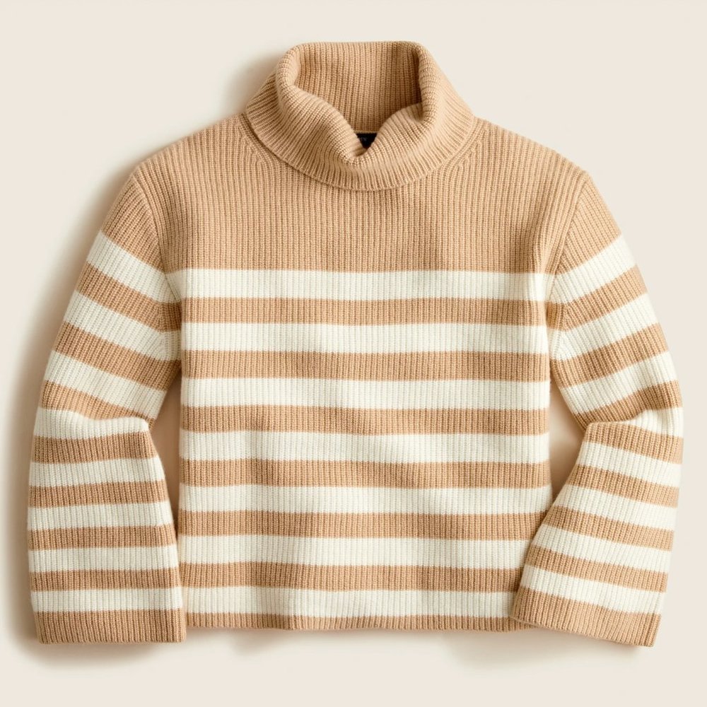 J Crew - Wool + Cashmere - Perfect Mock Neck - M